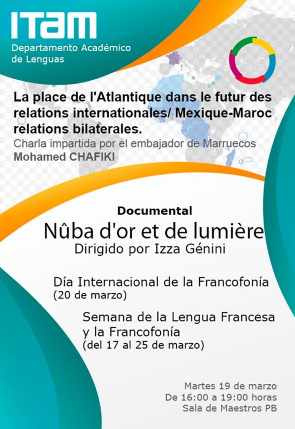 Proyección del documental Nûba d'or et de lumière en el marco del Día Internacional de la Francofonía