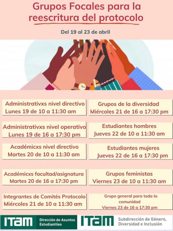 Póster Grupos focales para la reescritura del Protocolo – Integrantes de Comités del Protocolo